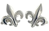 Big Fleur De Lis Cufflinks, Sterling Silver, handcrafted