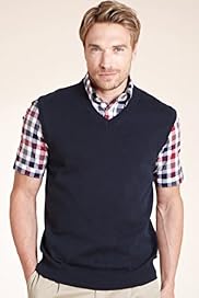 Blue Harbour Pure Cotton V Neck Slipover