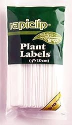 4" White Plastic Labels - 50 Pack