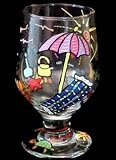 Beach Party Design - Hand Painted - High Ball - All Purpose Glass - 10.5 oz.