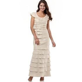 Buy Adrianna Papell Dress, Long Shutter Pleat Gown by Adrianna Papell