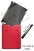 HHi iPad 2 Combo Pack – Letter Style Leather Sleeve (Red) + TPU Skin (Smoke Circle) + Crystal Clear Screen Protector + HHi Stylus Pen (Black)