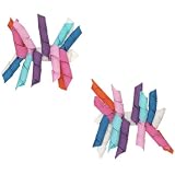 curled ribbon barrettes