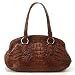 Apparel : Nina Raye Crocodile Leather Framed Oval Satchel Handbag