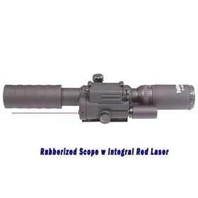 TufForce Rubberized Full Size Scope w Laser SF39-32L by TufForce