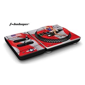 New DJ Hero Turntable Controller Protective Skin, Fits Nintendo Wii, Xbox 360 & Playstation 3 - T Bomber Red