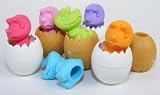 6 NEW Dino Egg Pencil Topper Erasers IWAKO Japan