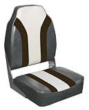 Dock-Rite Hi-Back Deluxe Rainbow Seat, Gray/Charcoal