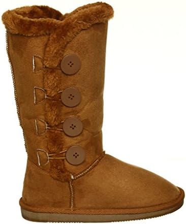 Fur Lined Mid-calf Snow Boots! NEW STYLE for 2014 Winter! BEST SELLER!! (8, camel) [Apparel]