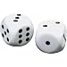 Low Vision Large Dice White with black dots