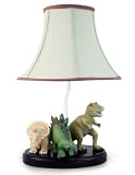 Dinosaur Table Lamp with Matching Night Light - Fantastic Hand Painted Details