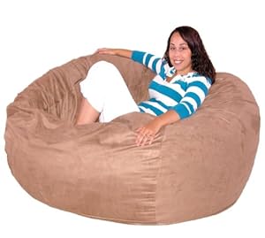 5-feet Medium Brown Cozy Sac Bean Bag Chair Love Seat