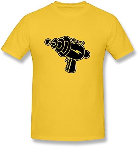 FQY Men's Laser Pistol Cotton T-Shirt XL Gold