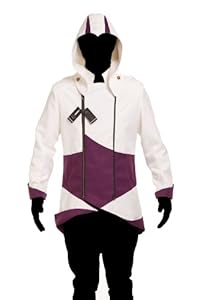 Hoodie Costume Jacket Coat - independently designed by WitBuy designers,White with Purple (Men-X-Small)
