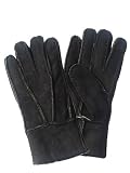 Leder Handschuhe – Herren – Schwarz mit Fütterung aus Fell – L