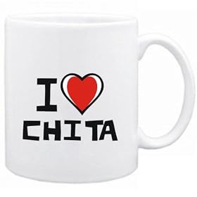 I love Chita Villes Tasse (Blanc, C�ramique, 325 ml)