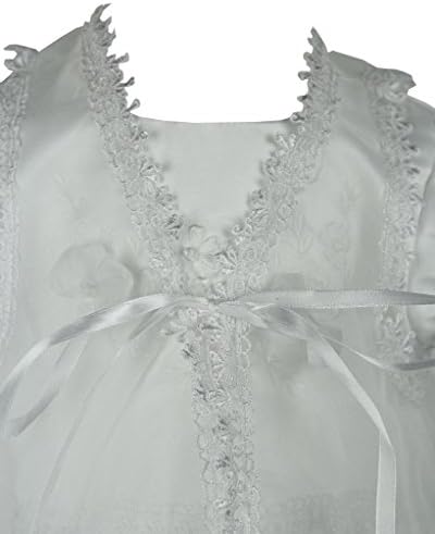 Growing Up Baby Girls Christening Baptism Infant Dress Set with Accessories White Size Medium