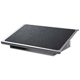 Adjustable Footrest, Nonskid, 22"x14"x4-4-3/4", Charcoal