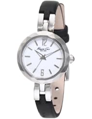 Kenneth Cole New York Womens KC2644 Classic Silver Diamond Cut Bezel Round Watch