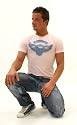 Top T-Shirt mit Nieten/Jeans James Jones Rosa (2791