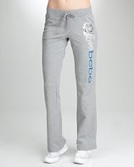 bebe Logo Love Gray Pant - WEB EXCLUSIVE