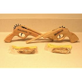 Pair of Six Shooter Style Rubber Band Guns by Great Guns