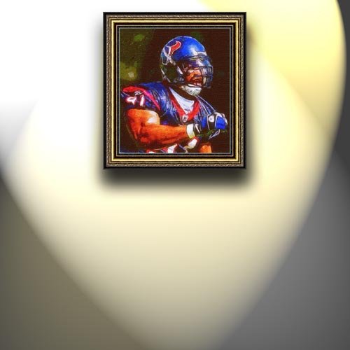 Completely Handpainted American Football Sport Painting, Custom Order FL5323, Oil on Canvas, with Option to Paint Jerry, Brett & Co. from Any Other Favorite Photograph or Picture, Unframed, Size 18'' x 20