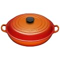 Le Creuset Enameled Cast-Iron 3-1/2-Quart Buffet Casserole, Flame