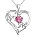 Sterling Silver Created Pink Sapphire and Diamond-Accent
