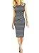OLUOLIN Women's Summer Striped Sleeveless Wear to Work Casual Party Pencil Dress