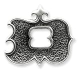 Sterling Silver Antiqued Gothic Initial D Pendant