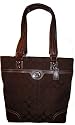Women's Coach Purse Handbag Hamptons Signature Lunch Tote Chocolate