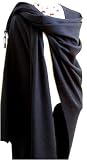 BLACK SHOULDER PONCHO SHAWL CLOAK WRAP CAPE