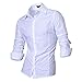 Jeansian Men's Slim Fit Long Sleeves Casual Shirts Z008