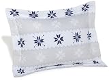 Pinzon 160-Gram Printed Flannel Standard Sham, Swiss Bliss Blue