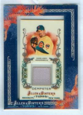 Ryan Dempster 2011 Topps Baseball Allen & Ginter's Game Worn Jersey Swatch Relic Card #AGR-RD / Chicago Cubs
