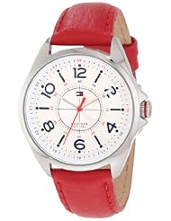 Tommy Hilfiger Womens 1781265 Sport Red Leather Stainless Steel Watch