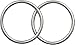 Forbidden Body Jewelry Pair of 2 Rings: 16g 1/2 Inch Surgical Steel Seamless Segment Hoop Rings