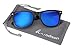 WODISON Retro UV400 Reflective Full Mirrored Revo Wayfarer Sunglasses Eyeglasses