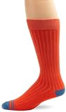 PACT Men’s Tomato Ribbed Crew Sock, Tomato, One Size