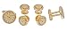 Gold plated cufflinks and shirt stud set with 