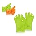 KitchCo Silicone Heat Resistant BBQ and Cooking Gloves - Directly Manage Hot Food - Orange