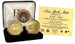 New York Mets 24Kt Gold And Infield Dirt 3 Coin Set