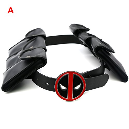 DP Dead Belt Pool Metal Buckle with PU Leather Bags Deluxe Cosplay Accessory Xcoser