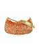 Roccobarocco Orange Embroidered Sequined Logoed Hobo Bag