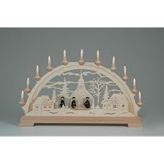 Schwibb�gen Schwibbogen Seiffener Kirche mit Kurrende - 65 x 40cm / 26 x 16 inches