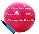 Anti Burst Gym Ball/Fitness Ball INC DUAL ACTION PUMP 55cm in Red - WHILST STOCKS LAST!