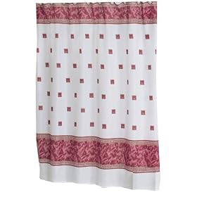 Carnation Home Fashions Windsor Fabric Shower Curtain