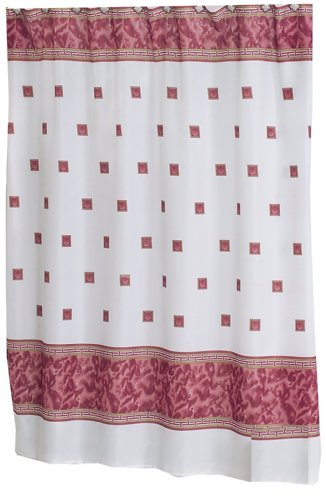 Carnation Home Fashions Windsor 6-Feet by 6-Feet Fabric Shower Curtain, Burgundy Carnation Home Fashions Windsor 6-Feet by 6-Feet Fabric Shower Curtain, Burgundy
