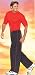 Mens Light Weight Poly Sport Gym Pants with Elastic Waistband